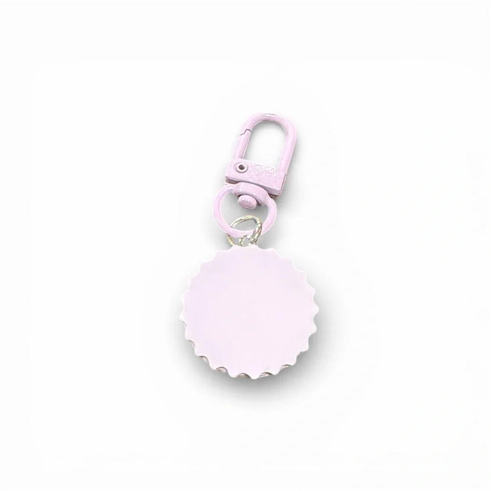 Kuromi Pastel Purple Bottle Cap Keychain | Cute Kawaii Character Bag Charm | Y2K